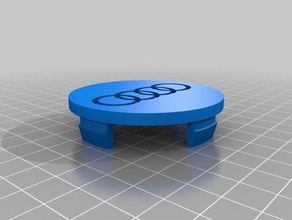 center cap audi symbol automotive wheel 3d print model - Mito3D