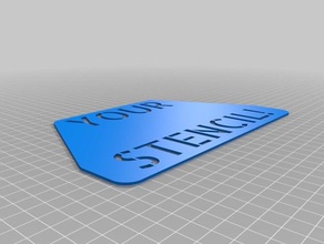 custom multiline stencil parametric signs logos customizable openscad 3d print model - Mito3D