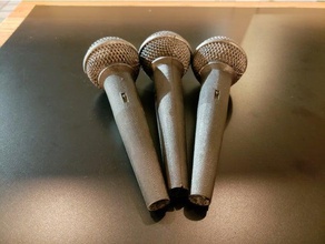 two-part microphone props 3d print model - Mito3D