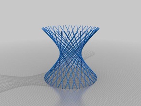 my customized hyperboloid lattice math art 3d print model - Mito3D