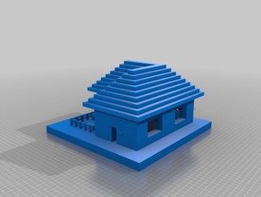 minecraft maison l'art 3d print model - Mito3D