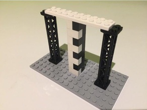 4-point de lego en treillis jouet jeu accessoires brique compatible étape 3d print model - Mito3D