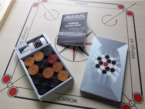 carrom boîte de rangement jouet jeu accessoires le billard indien 3d print model - Mito3D