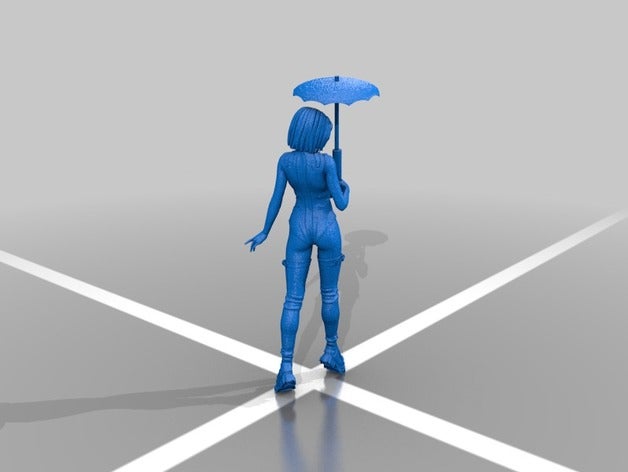 umbrellagirl esculturas 3D print model - Mito3D