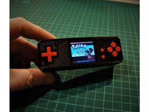 nanopiboy minuscule raspberry pi base de retro gaming console portable vidéo jeux mario nintendo pi0 pizero retropie sega snes 3d print model - Mito3D