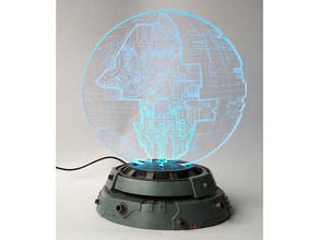 étoile de la mort hologramme stand le bricolage lampe star wars 3d print model - Mito3D