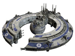lucrehulk-class droid control ship vehicles movie spaceship star wars transport 3d print model - Mito3D