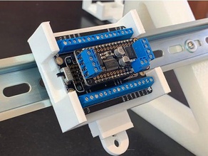 din rail featherwing terminal block bumper electronics adafruit feather breakout 3d print model - Mito3D