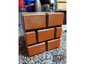 mario brick piggy bank organization block coin holder dsk001 bros nintendo piggybank super 3d print model - Mito3D