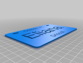 my customized bike license plates ellie sport outdoors 3d print model - Mito3D