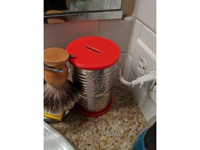 soup can lid slot containers coin razor razor blade