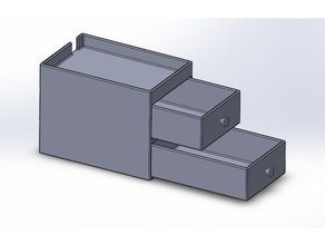 le dimmable led lampada da tavolo cornice di due cassetti organizzazione box luce a archiviazione 3d print model - Mito3D