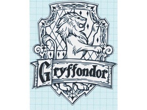 escudo de armas griffondorharry potter 2d art gryffindor 3d print model - Mito3D