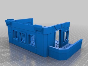 sci-fi hab 28mm resize games 3d print model - Mito3D
