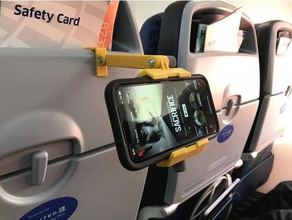 sistema de montaje modular avión del conector asiento móvil teléfono la cámara abrazadera gopro los respaldos asientos viajes bandeja 3d print model - Mito3D