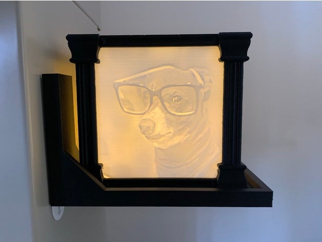 lithophane Lampe Halter - Organisation Laterne stehen Veranstalter Wandhalterung 3D print model - Mito3D