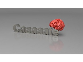 Gehirn-Namen Zeichen logos 3d print model - Mito3D