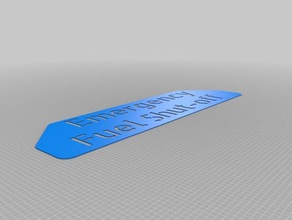 my customized custom multiline stencil emergency fuel shut-off signs logos 3d print model - Mito3D