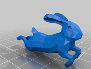 rabbit animals low poly 3d print model - Mito3D