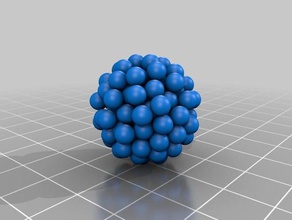 random sphere agglomerate connecting bonds &epsilon44 2 mm bond models 3d print model - Mito3D