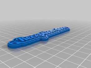Rezeption Tür Schlüsselanhänger angepasst 3d print model - Mito3D