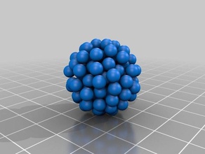 random sphere agglomerate connecting bonds &epsilon47 2 mm bond models 3d print model - Mito3D