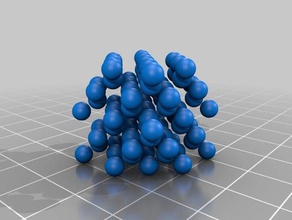 tetrahedron structure connecting bonds models agglomerate 3d print model - Mito3D