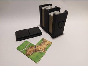 carcassonne tile holder storage box travel edition toy game accessories carcassone organizer 3d print model - Mito3D