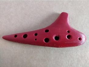smoothed 12 hole soprano ocarina music instrument musical playable working 3d print model - Mito3D