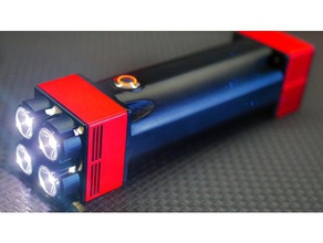 arduino quad led flashlight af-20 electronics 3d printing 3d print model - Mito3D