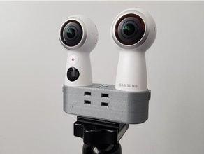 doble samsung gear 360 2017 3d vr de la cámara 3d print model - Mito3D