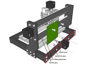 cnc-3018 pro motor Kabel Halterung zurück diy cnc-Maschine cnc-Fräser 3d print model - Mito3D