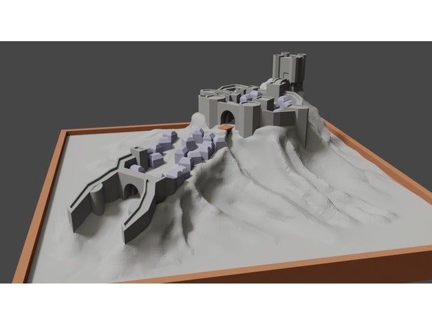 dwarven village toys games 3dmap city fantasy roleplaying tabletop 3D print model - Mito3D