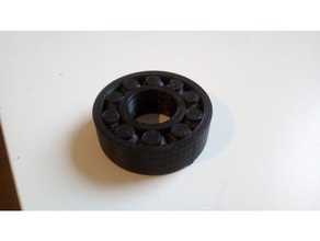 6204 bearing 16mm wall 3d printing tests 6204-z ball customized easy print roller yk42 3d print model - Mito3D