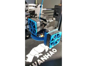 wanhao duplicator i3 plus fan guards 3d printer extruders 40mm 3d print model - Mito3D