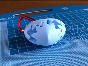 micro engranaje corazón de la base agujeros eliminado llaveros 3d print model - Mito3D