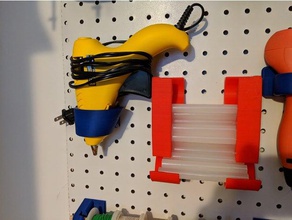 hot glue peg board mount tool holders boxes glue gun nsfw pegboard