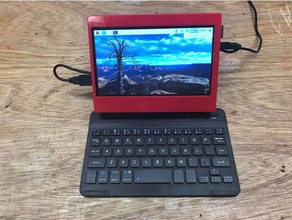 raspberry touchscreen 7 inch case w fan computer pi 3d print model - Mito3D