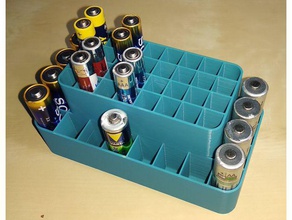 compartimento de pilhas aaa aa recipientes bateria titular 3d print model - Mito3D