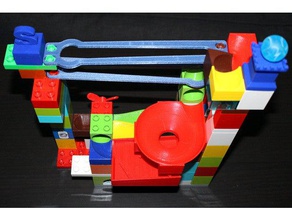 enlarged simple wedged tracks duplo compatible marble run toy game accessories lego track 3d print model - Mito3D
