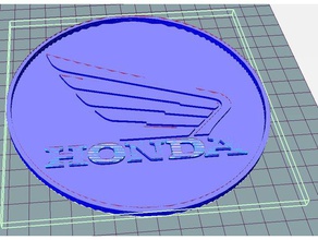 honda logo signe coaster automobile 3d print model - Mito3D