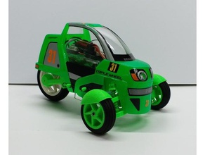 rueda delantera guardabarros inclinación inversa trike hobby 3d print model - Mito3D