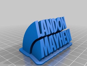 landon office personalizado 3d print model - Mito3D