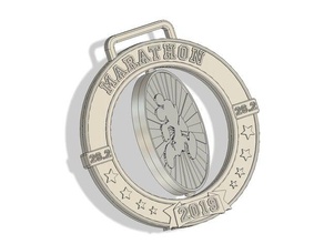 spinning-marathon-Medaille - Zubehör 2019 3d print model - Mito3D