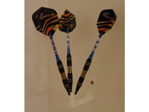 3 darts holder wallmounted hobby 3d print model - Mito3D