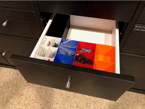 ikea kallax drawer inserts organization divider dividers 3d print model - Mito3D