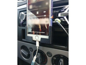car phone smartphone holder radio customizable automotive 3d print model - Mito3D