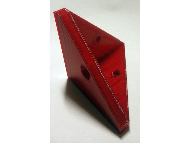 parametric corner bracket external round countersunk holes parts shelf 3D print model - Mito3D