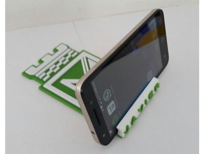 soporte celular con escudo atletico nacional mobile phone cellphone colombia deportes desk football futbol soccer iphone stand portacelular smartphone 3d print model - Mito3D