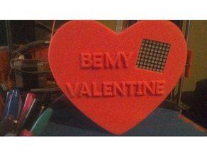 valentine message display electronics 8x8 led matrix arduino heart valentines day max7219 case valentinesday gifts 3d print model - Mito3D